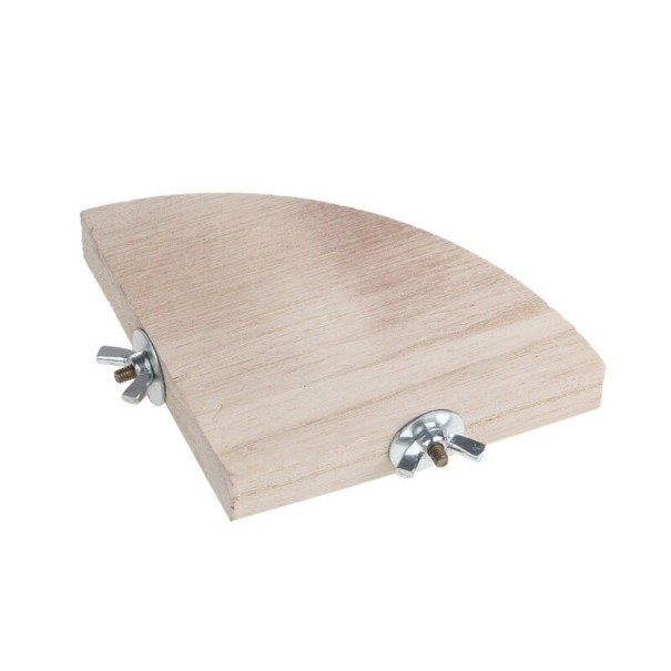 Houten platform voor de kooi S