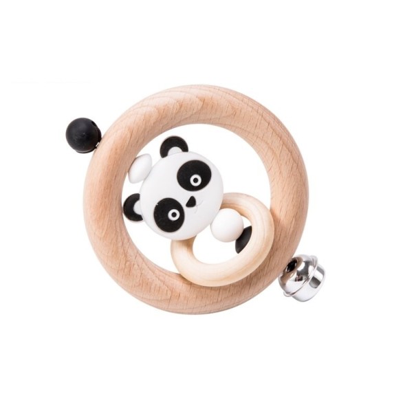 Houten rammelaar met dier 2