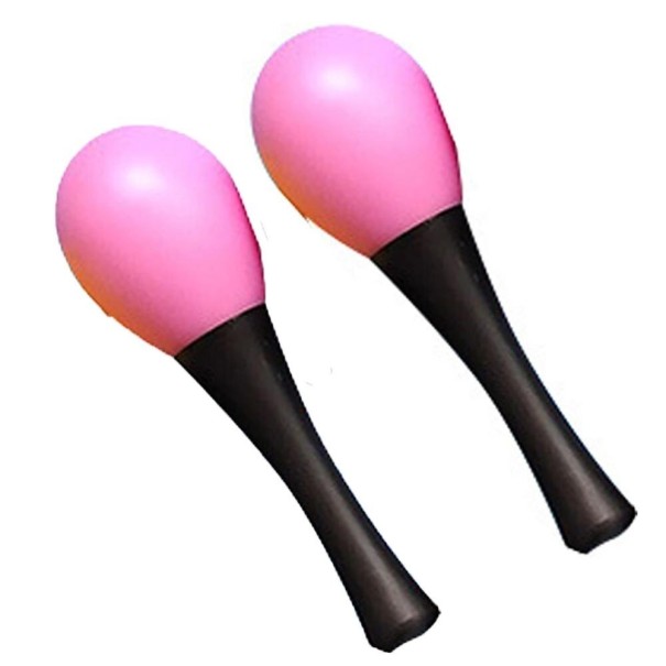 Houten rumbaballen 2 stuks roze