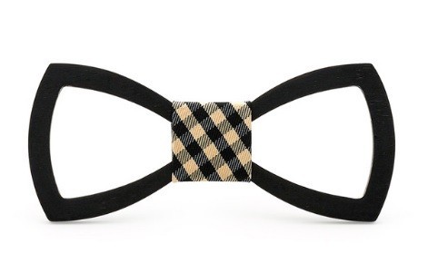 Houten vlinderdas gesneden J650 3