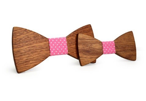 Houten vlinderdas - heren + kinderen J639 8