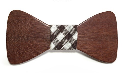 Houten vlinderdas J640 9