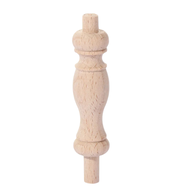 Houten voet voor meubels gedraaid decoratief formaat 8,4 cm massief hout natuurlijk licht meubelpoot voor kast commode 1
