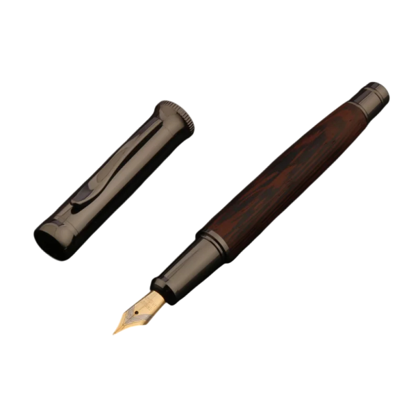 Houten vulpen met tijgerprint, grijze pistool, kantoorbenodigdheden, schoolbenodigdheden, nieuw inktpen 1