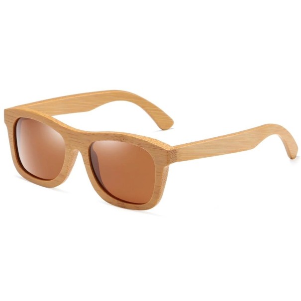 Houten zonnebril E2157 bruin