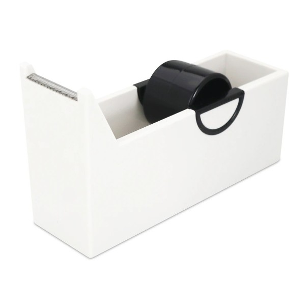 Hranatý dávkovač netkané pásky 92 x 56 x 35 x 28 mm Řezačka lékařské pásky na prodlužování řas Praktický organizér pro lash stylistky bílá