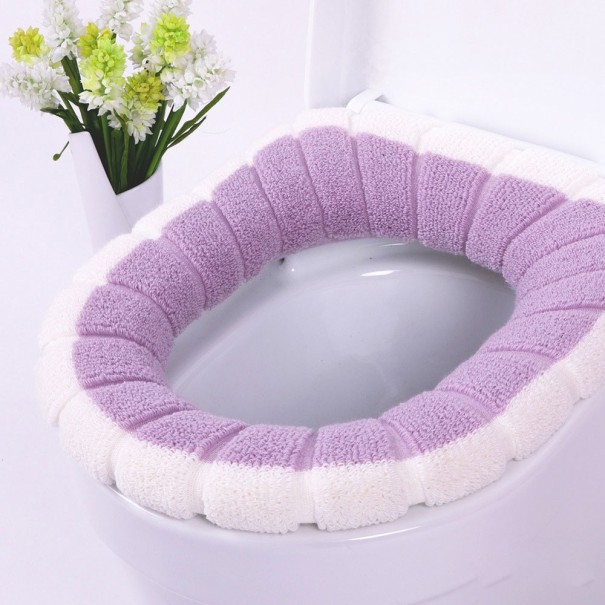 Hřejivý potah na záchodové prkénko fialová