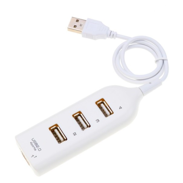 Hub USB 2.0 4 portas branco