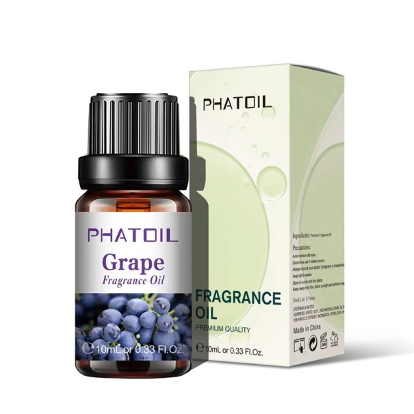 Huile parfumée aux fruits 10 ml Essence sucrée pour diffuseur Fabrication de bougies et de savons Aromathérapie Huile essentielle Parfum naturel Utilisation domestique Grape