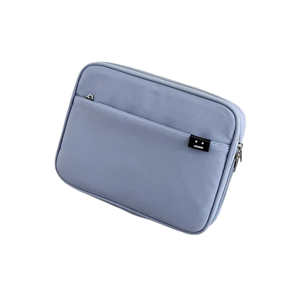 Hülle für MacBook und iPad mit Seitentasche 14 Zoll, 35 x 26 cm blau