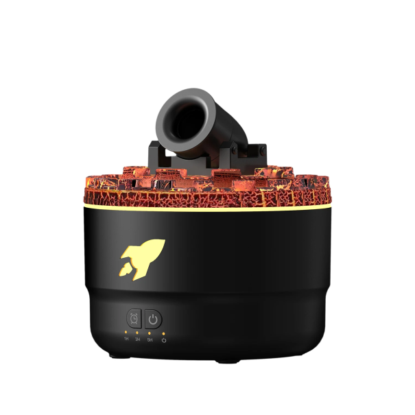 Humidifier with Cannon Design Decorative Aroma Diffuser 131 x 131 x 143 mm Air Freshener AC100–240V Home Interior Decoration black