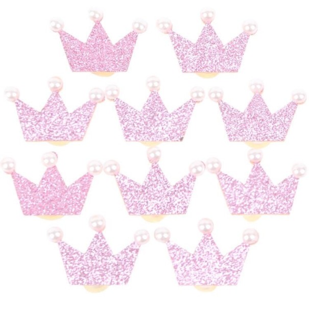 Hundehårsnåle med krone rosa 20 stk Hundehårsnåle med krone rosa 20 stk