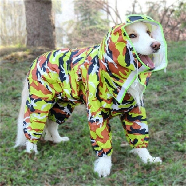 Hundejacke mit Kapuze tarnfarbe 3XL