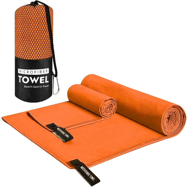 Hurtigtørrende sportshåndklæde Gymhåndklæde Hurtigtørrende strandhåndklæde 76 x 152 cm orange