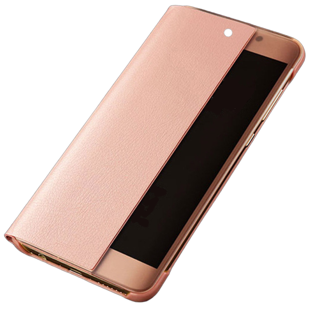 Husa cu clapeta Smart Clear View pentru Huawei P50 Pro roz vechi