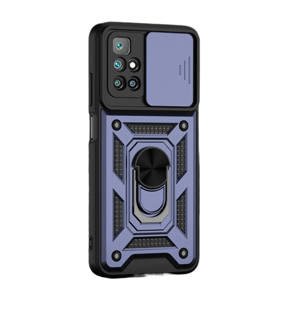 Husa cu magnet si protectie camera pentru Xiaomi Redmi 10 albastru inchis