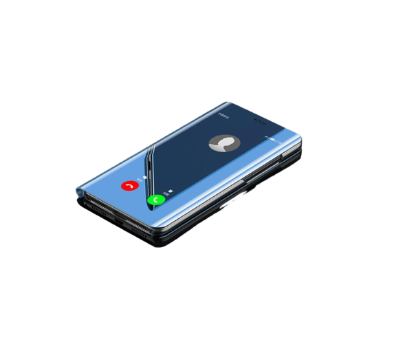 Husa cu oglinda pentru Huawei P40 albastru