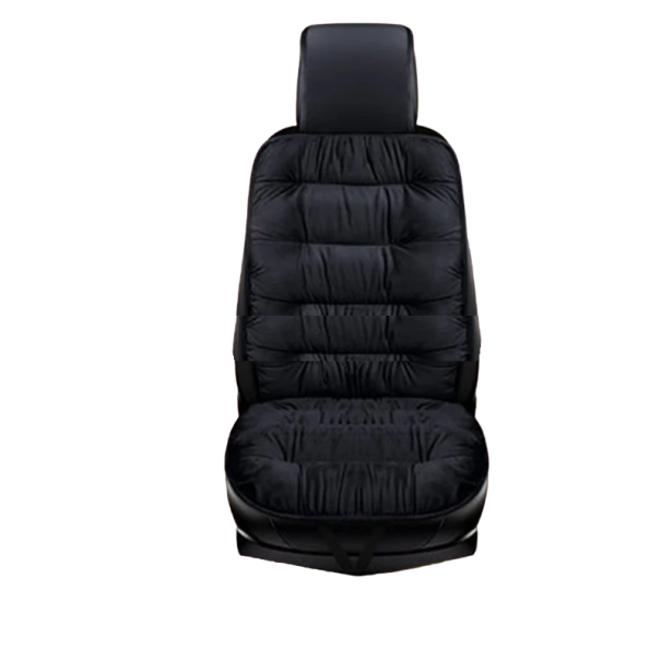 Husă de pluș pentru mașină de iarnă Husă pentru scaunul din față Protector pentru scaunul din față universal negru