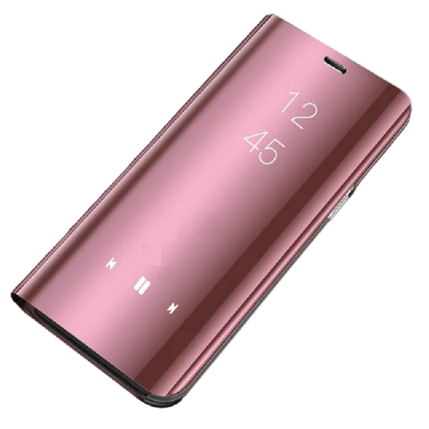 Husa de protectie cu clapeta cu efect de oglinda pentru Samsung Galaxy A14 5G roz