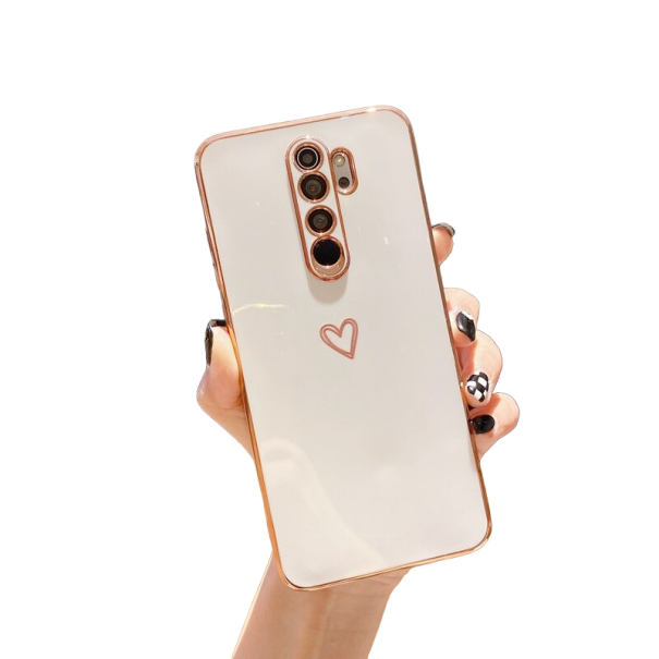 Husa de protectie cu inima pentru Xiaomi Redmi Note 10 Pro alb