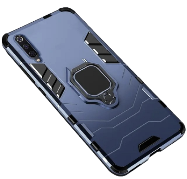 Husa de protectie cu magnet si suport pentru Samsung Galaxy A30s albastru