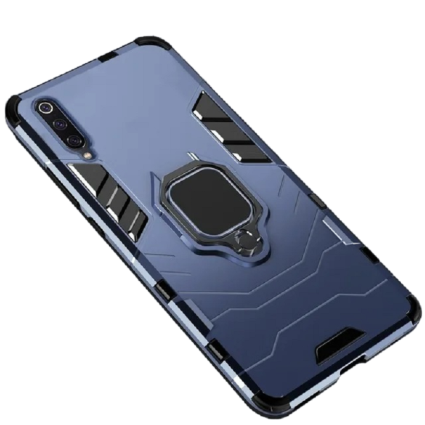 Husa de protectie cu magnet si suport pentru Samsung Galaxy S8 Plus albastru