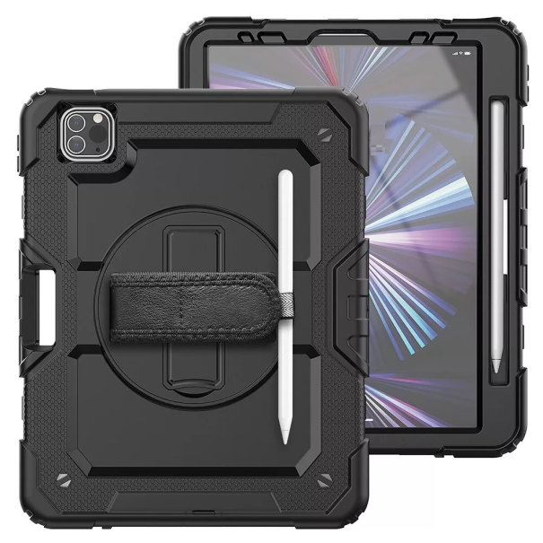 Husă de protecție cu suport pentru Apple iPad Pro 12.9" (2021) negru