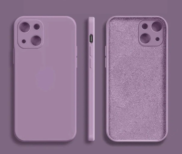Husa de protectie din silicon pentru iPhone 15 Pro violet deschis