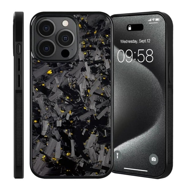 Husă de protecție magnetică pentru iPhone 17 Air Carbon Kovan TPU spate cu magneți Husa ultra subțire din carbon aur