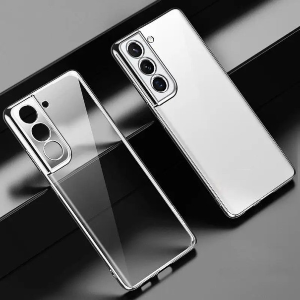 Husa de protectie transparenta cu cadru metalic pentru Samsung Galaxy A23 5G argint