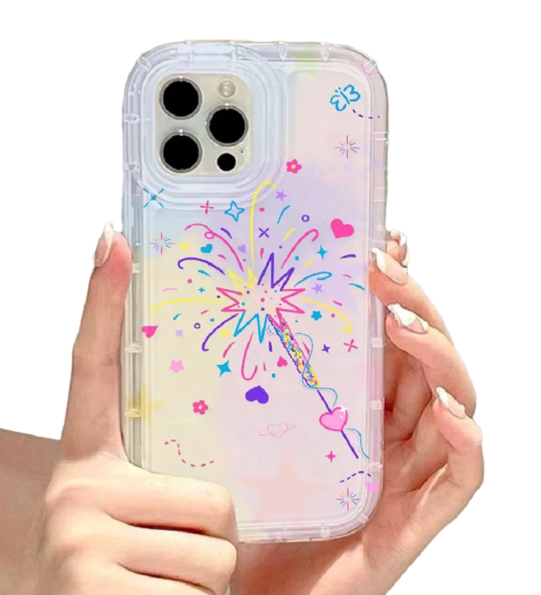 Husă de protecție transparentă cu motiv confetti pentru Samsung Galaxy A14 5G 1