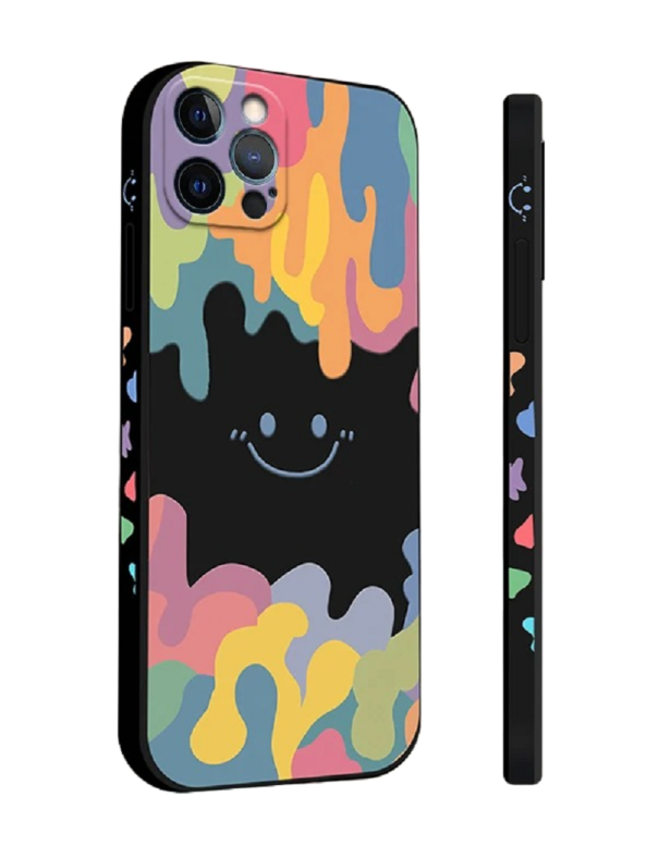 Husa din silicon cu smiley pentru Samsung Galaxy S23 Plus negru