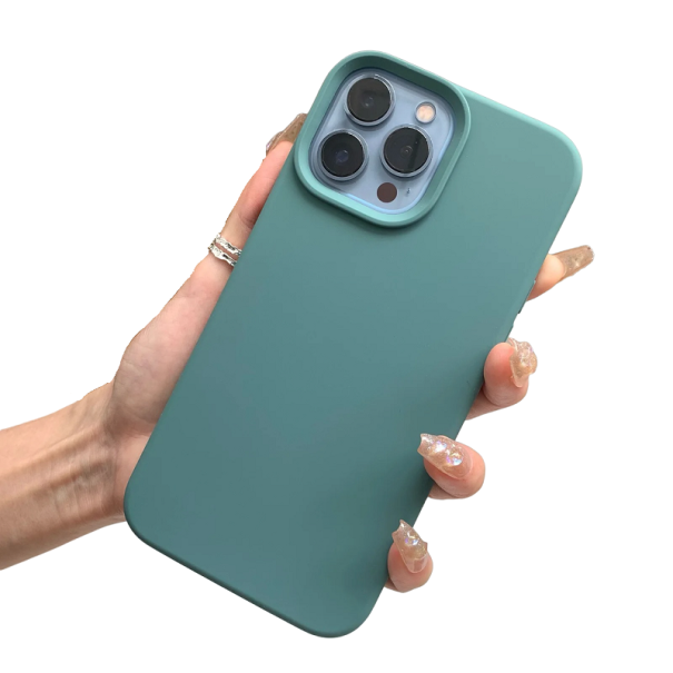 Husa din silicon pentru iPhone 15 Plus verde