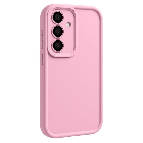 Husă din silicon pentru Samsung Galaxy A36 5G Unicolor Fără model Suprafață mată Margini ridicate Rame în trepte pentru cameră roz deschis