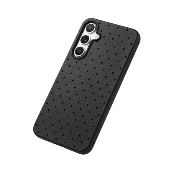 Husă din silicon pentru Samsung Galaxy S24 FE cu model de puncte Suprafață structurată Protecție pentru cameră Husă din silicon pentru telefon negru