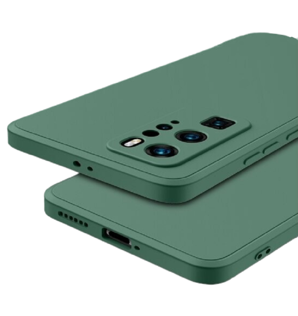 Husa din silicon rezistenta pentru Huawei P40 Pro verde inchis