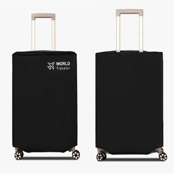 Husă elastică de protecție pentru valiză, husă flexibilă pentru bagaje 42 x 27 x 60 cm din material textil netesut, husă de protecție negru