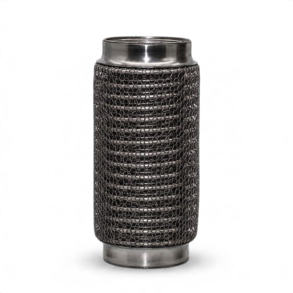 Husă flexibilă de evacuare 76 x 165 mm Cuplaj flexibil universal de evacuare Vlnovec Oțel inoxidabil 304 Împletit Argintiu Pentru repararea evacuării 1
