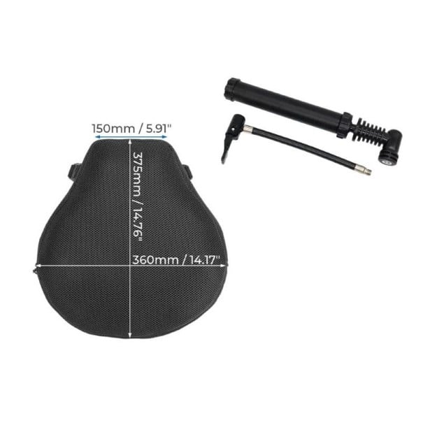 Husă gonflabilă pentru șaua motocicletei, perna de aer 36 × 37 × 15 cm, respirabilă, neagră, scaun universal pentru motocicletă 1