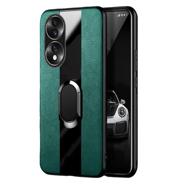 Husa magnetica din piele pentru Honor 100 Pro verde