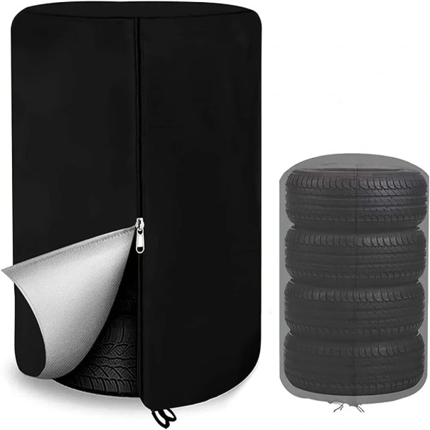 Husă pentru anvelope 85 x 120 cm Husă de protecție rezistentă pentru roți Protector pentru anvelope împotriva prafului, umidității negru