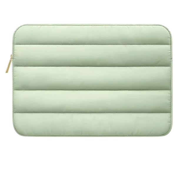 Husa pentru iPad de 9 până la 11 inci, husă căptușită pentru tabletă cu fermoar 28,5 x 22,5 x 2 cm cu căptușeală din pluș pentru rucsac verde deschis