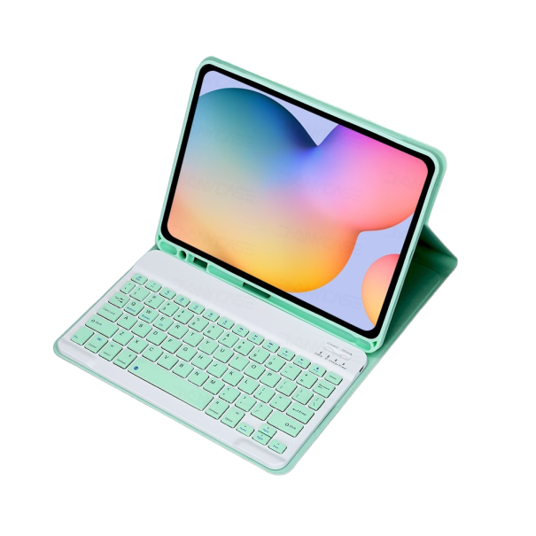 Husa pentru tableta Samsung Galaxy Tab S7 11" cu tastatura verde deschis