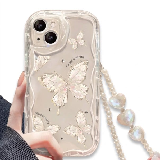 Husa pentru telefon Samsung Galaxy S24 Ultra cu motiv și lanț Silikon de protecție pentru mobil Husa de protecție pentru Samsung S24 Ultra 2