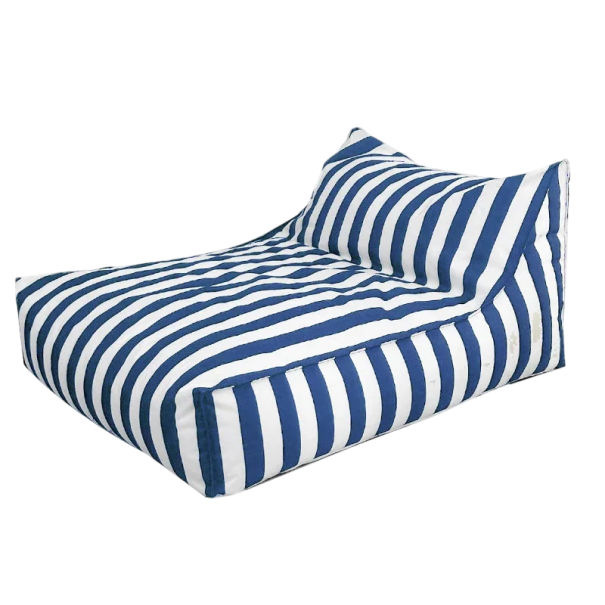 Husă pentru un sac de șezut fără umplutură, husă rezistentă la apă, volum de aproximativ 540l, 100 x 120 x 60 cm, lehătuț de exterior pentru piscină, grădină și terasă albastru inchis