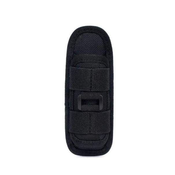 Husă rotativă pentru lanternă 15x5,5 cm Culori neutre Suport pentru lanternă cu clemă rotativă la 360° Husă de centură pentru lanterne portabile negru