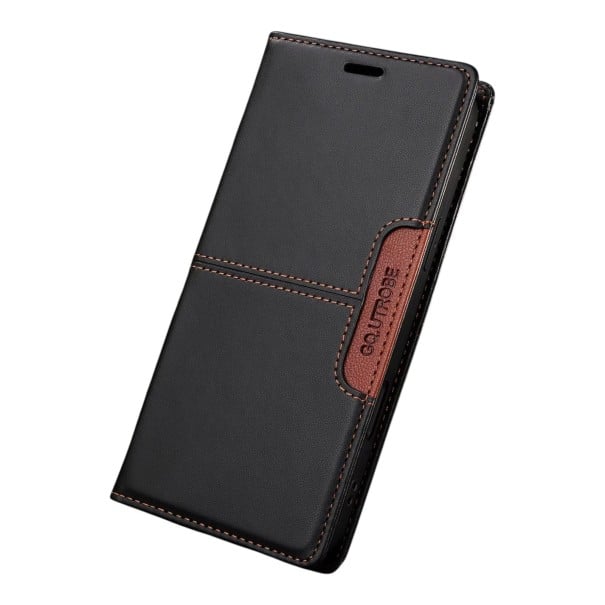 Husa tip carte pentru Samsung Galaxy A16 cu compartimente pentru carduri și blocare RFID Închidere magnetică Insert din TPU moale Funcție de suport negru