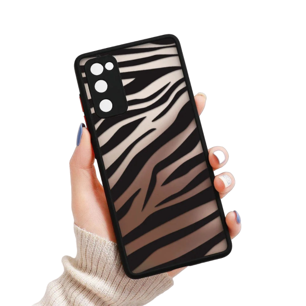 Husa transparenta Samsung A14 5G cu model dungi zebra 1