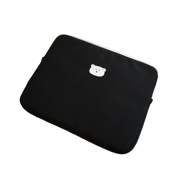 Husă ursuleț pentru MacBook și iPad 9,7 - 11 inchi, 29 x 22 cm negru