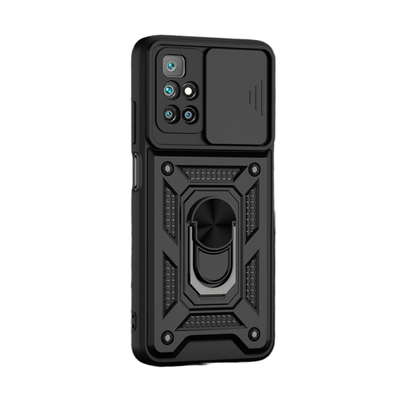 Husa Xiaomi Redmi Note 10 cu magnet si protectie pentru camera negru